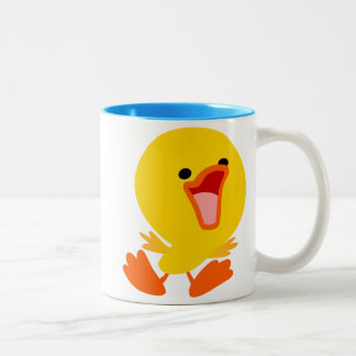 Taza Bicolor El Personalizado de Cute Joyous, Duckling Mug