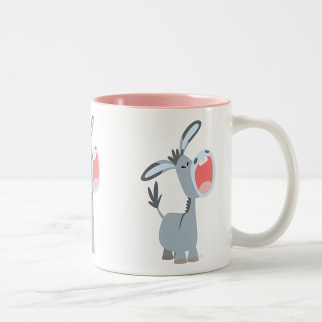 Taza Bicolor El Personalizado de Cute Singing Donkey (Derecha)