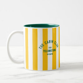 Taza Bicolor El Personalizado del Cabin Club Escudo Yellow Park