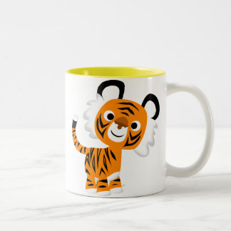 Taza Bicolor El Personalizado inquisitivo tigre Mug