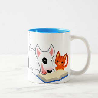 Taza Bicolor El Personalizado más amable Bullie y Kitty con "Bo