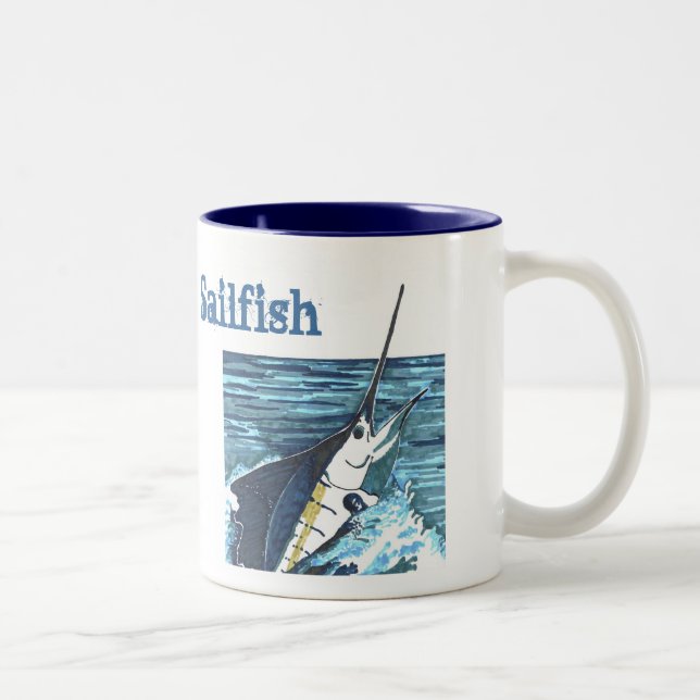 Taza Bicolor El pez volador salta Sportfish (Derecha)