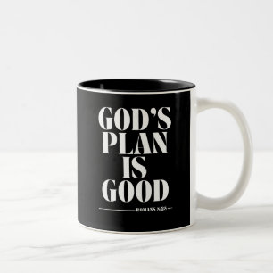 Taza Bicolor El plan de Dios es bueno - Romanos 8:28