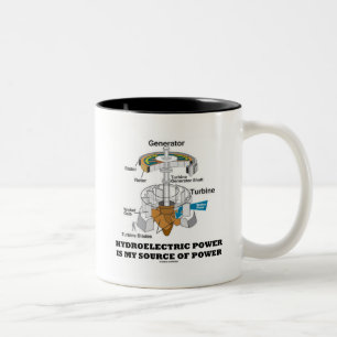 Taza Bicolor El poder hidroeléctrico es mi fuente de poder