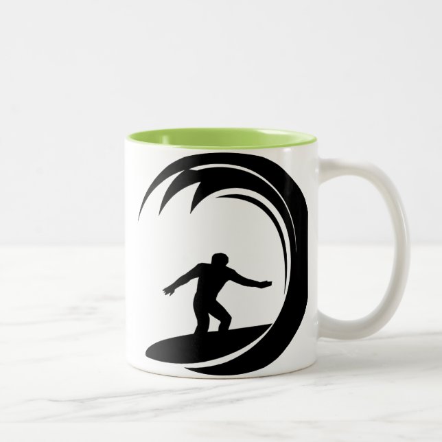 Taza Bicolor El practicar surf fresco (Derecha)