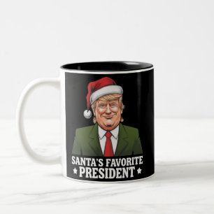 Taza Bicolor El presidente favorito de Santa divertido Trump Na