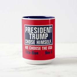 Taza Bicolor El Presidente Trump Se Eligió Nosotros, EEUU