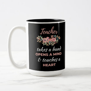 Taza Bicolor El Profesor Toma Una Mano Abre La Mente