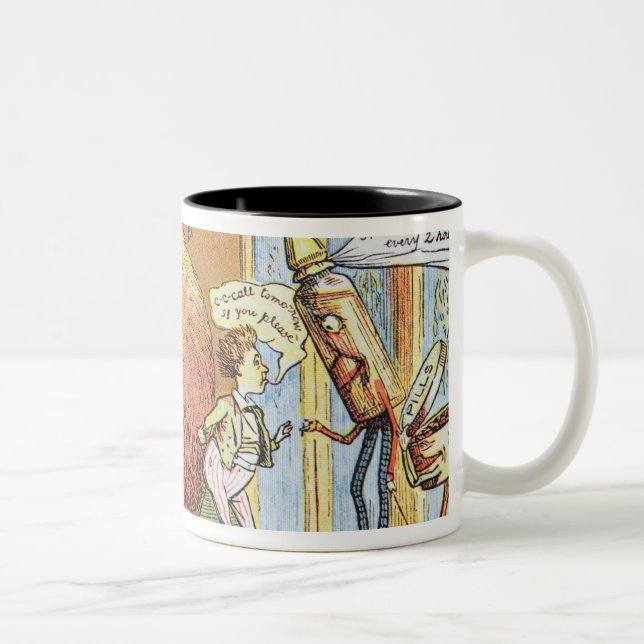 Taza Bicolor El pudín del navidad (Derecha)