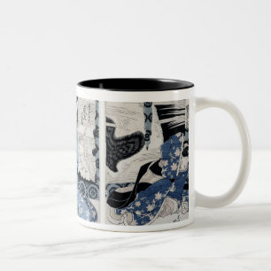 Taza Bicolor El pueblo de Yatsuhashi en Okasaki