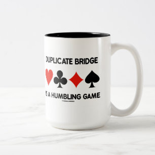 Taza Bicolor El Puente Duplicado Es Un Juego Humilde De Tarjeta