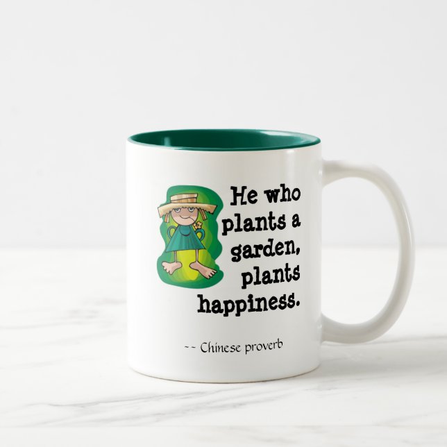Taza Bicolor Él que planta agarden, las plantas ha… (Derecha)