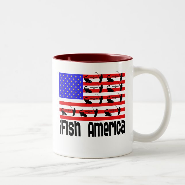 Taza Bicolor El regalo de pesca en Estados Unidos (Derecha)
