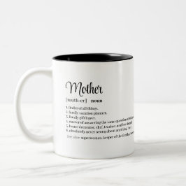 Taza Bicolor El regalo del Día de la Madre Mug de definición pe
