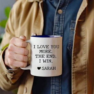 Taza Bicolor El regalo del Día de San Valentín te amo más el fi