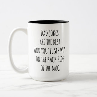 Taza Bicolor El regalo para los CHISTES de papá es el mejor y v