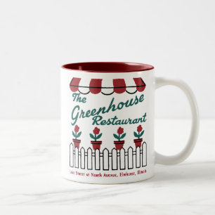 Taza Bicolor El restaurante Greenhouse, Elmhurst, Illinois