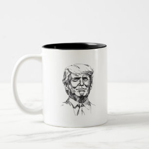 Taza Bicolor ¡El retrato de Donald Trump AGREGA SUS PROPIAS PAL