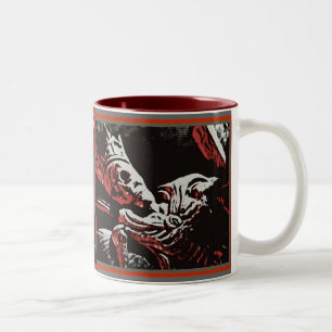 TAZA BICOLOR EL REY ESQUELÉTICO "LIBRE VIVO, MUERE LIBREMENTE"