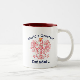 Taza Bicolor El rojo más grande Eagle de Dziadziu del mundo
