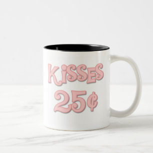 Taza Bicolor El rosa besa 25 centavos