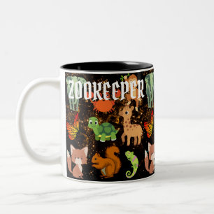 Taza Bicolor El Safari Zookeeper Wildlife Cute los animales afr
