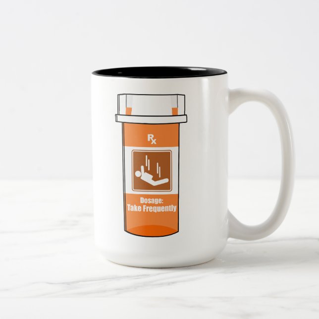 Taza Bicolor El salto en paracaídas es mi droga (Derecha)