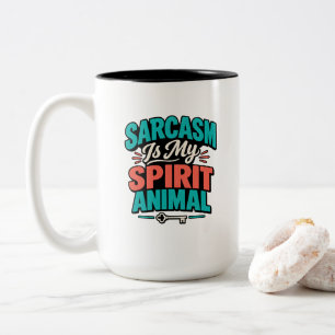 Taza Bicolor El sarcasmo es mi animal espiritual