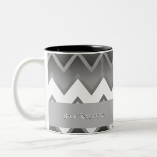 Taza Bicolor El simple ZigZag -monocromo