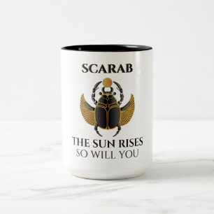 Taza Bicolor El Sol Sale Así Será Contigo · Escarabajo Sagrado 