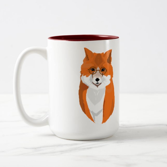 Taza Bicolor El Sr. Fox es el lector (Izquierda)