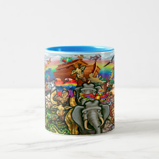 Taza Bicolor El tazón de café con dos tonos de arca de Noé
