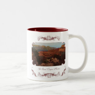 Taza Bicolor El tazón del café victoriano del Gran Cañón