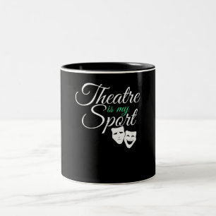 Taza Bicolor El teatro es mi actor musical de teatro Sport Tee