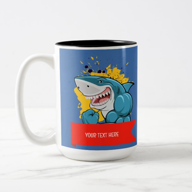 TAZA BICOLOR EL TIBURÓN  (Izquierda)