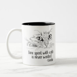 Taza Bicolor El tiempo que pasa con los gatos nunca se desperdi