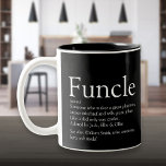 Taza Bicolor El tío funcle favorito es la definición moderna de<br><div class="desc">Personaliza para tu tío o Funcle especial favorito para crear un regalo único y divertido. Es una manera perfecta de mostrarle a diario lo increíble que es. Diseñado por Thisisnotme©</div>