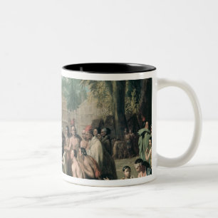 Taza Bicolor El tratado de William Penn con los indios adentro