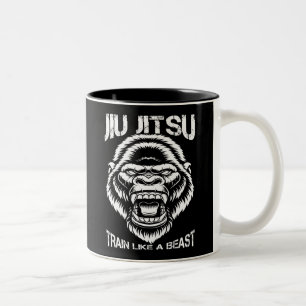 Taza Bicolor El tren brasileño Jiu Jitsu como una bestia