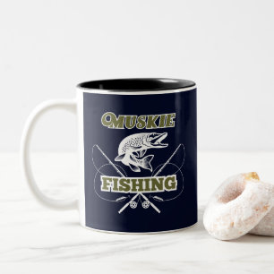 Taza Bicolor El trofeo de la pesca de Muskie se divierte