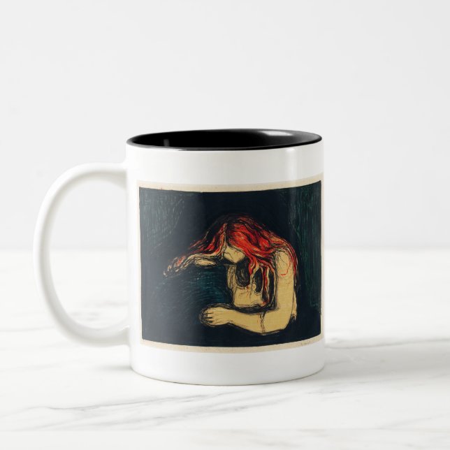 Taza Bicolor El vampiro II de Edvard Munch (Izquierda)