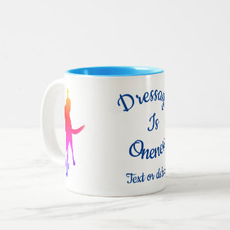 Taza Bicolor El Vestido Es Una Silueta De Color De Ondad Person