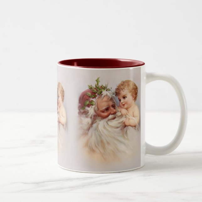 Taza Bicolor El viejo mundo Santa y Cherub (Derecha)