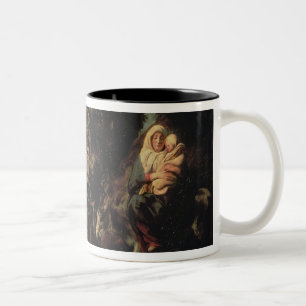 Taza Bicolor El vuelo en Egipto, siglo XVII