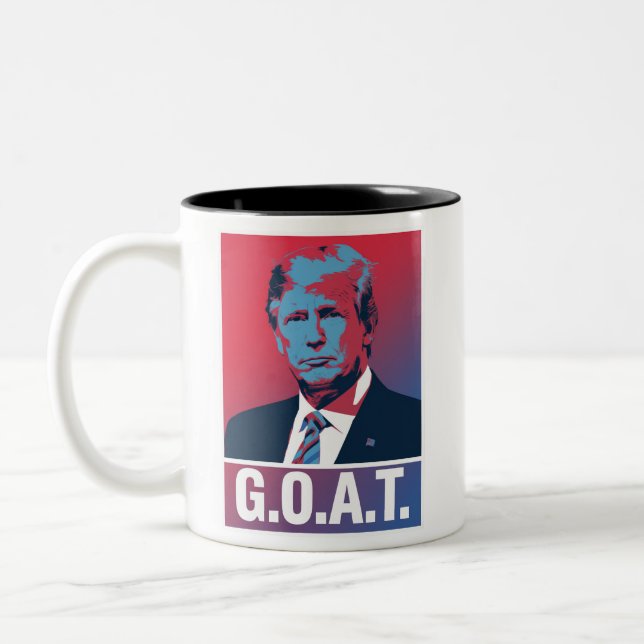 Taza Bicolor Elecciones de Trump GOAT 2024 (Izquierda)