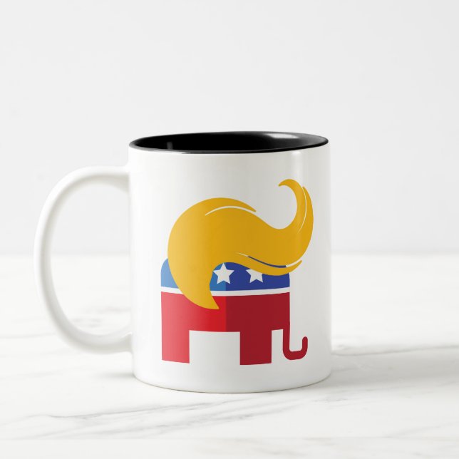 Taza Bicolor Elecciones presidenciales Trump 2024 (Izquierda)