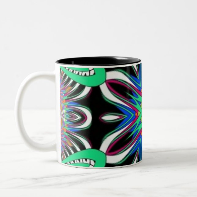 Taza Bicolor Electric Bloom Mandala (Izquierda)