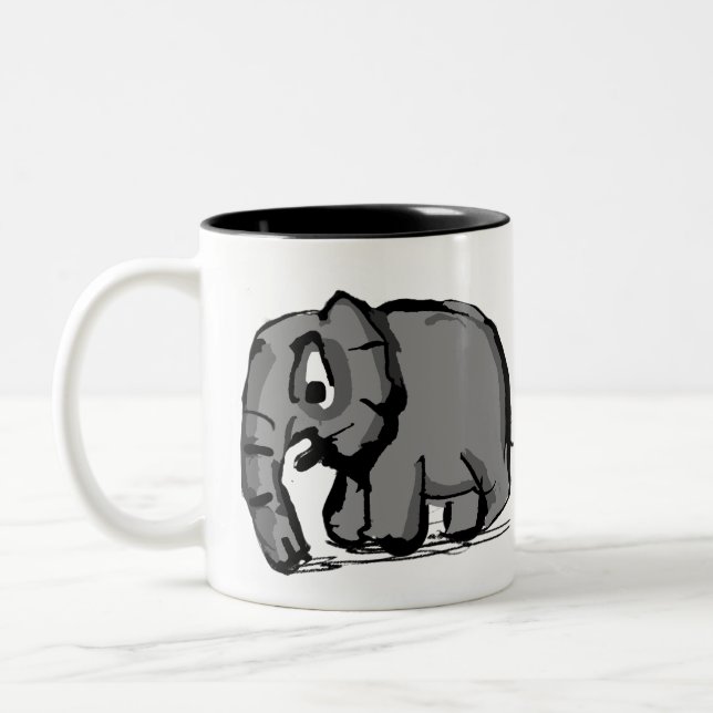 Taza Bicolor Elefante (Izquierda)