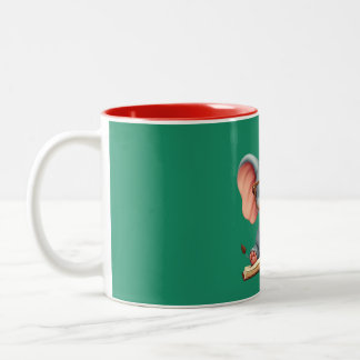 Taza Bicolor Elefante Bebé Sabio