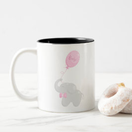 Taza Bicolor Elefante con globo